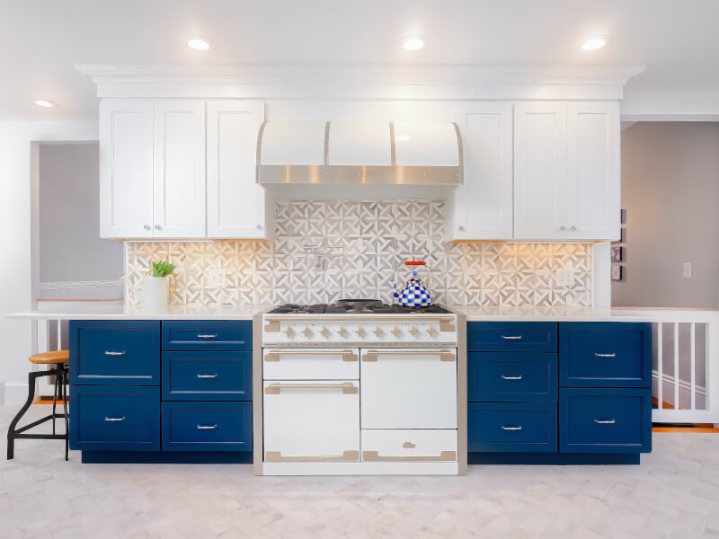 Remarkable Kitchen Renovation with White and Nautical Brighton Cabinetry